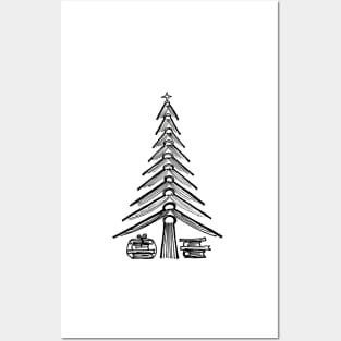 Book Christmas tree Posters and Art